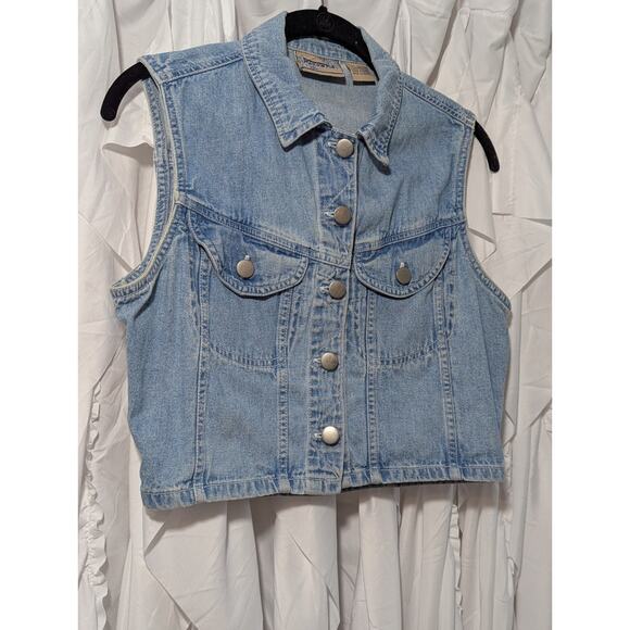 VTG Sasson Jeans Denim Vest | Women's Medium | 1970s 1980s Retro - Picture 9 of 10